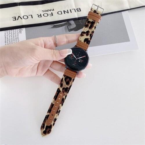 Denim Leather Watch Strap for Samsung Galaxy Gear S3 20mm 22mm Watch Active Wriststrap 40mm 44mm Bracelet for Huawei Gt2 Loop
