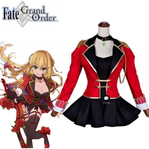 Fate Saber Nero Cosplay Fate Grand Order Cosplay Glittering Ceremonial Dress Uniform Cosplay Costume Any Size