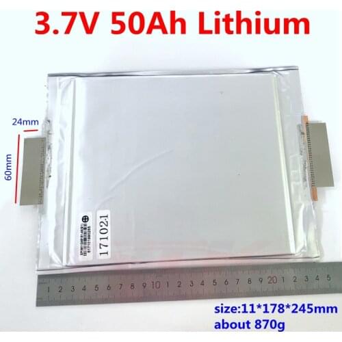 GTK Rechargeable 3.7V 50Ah 56Ah Lithium Lipo battery 3.7V 50Ah cells for 12v 24v 48V 60V lithium battery pack diy