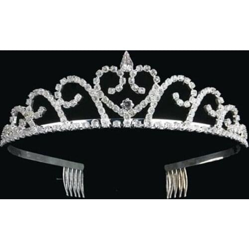 Classical designer SLV rhinestone hair princess tiara ornament jewelry accessories 2plating colors optional