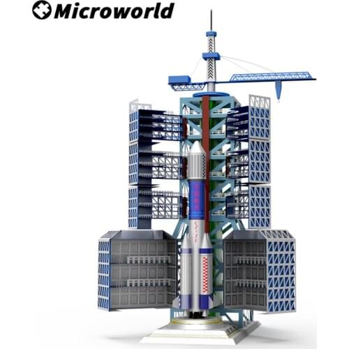 Microworld 3D Metal Puzzle Jiuquan Satellite Launch Center Model DIY Architectures Handmade Model Puzzle Toys For Boy Adult Gift