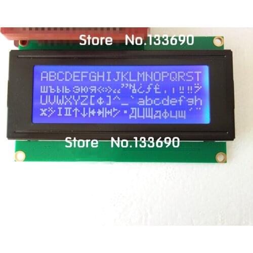 1pcs Russian cyrillic font and English font character 20x4 204 2004A lcd display module blue lcd module factory NEW for iic