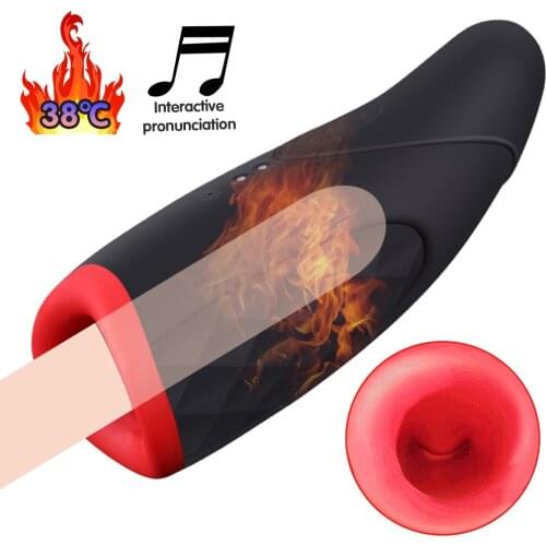 Auto Heating Sucking Male Masturbator Cup Smart Pulse Flashlight Vibrator Vagina Real Pussy Sex Machine Blowjob Sex Toys For Man