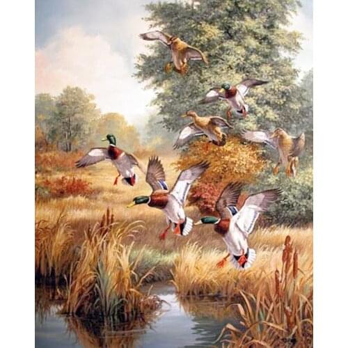 A2726 11CT/14CT/18CT/25CT/28CT night snowing patterns Counted Cross Stitch DIY Cross Stitch Kits Embroidery Needlework Sets