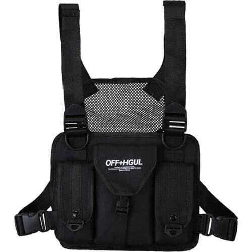 Men Women Chest Rig Bag Hip Hop Reflective Vest Streetwear Harness Fashion Chest Bag Pack Front Functional Waist Packs