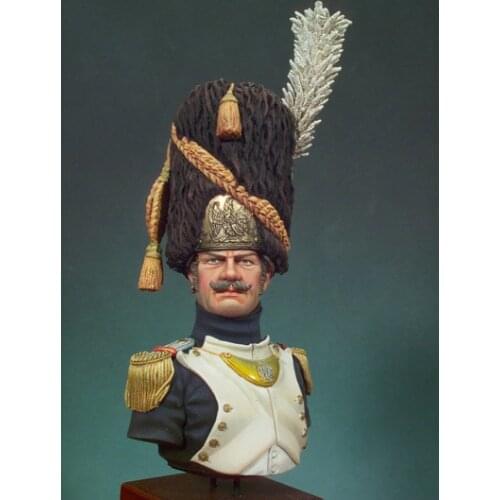 Unpainted Kit 1/10 ancinet Imperial Guard Grenadier Officer bust figure Historical Resin Figure miniature toy