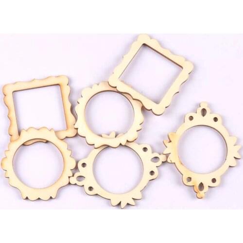 2018 new Diy photo frame HandMade Wooden Scrapbooking Craft Home decoration handicrafts 20pcs 50mm MT1829