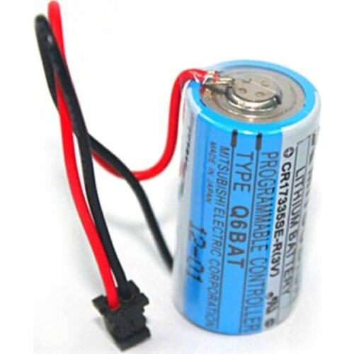 Original New Q6BAT CR17335SE-R CR17335 CNC 3V 1700mAh Li-ion Industrial Battery Pack with Plug For Mitsubishi Servo PLC Battery