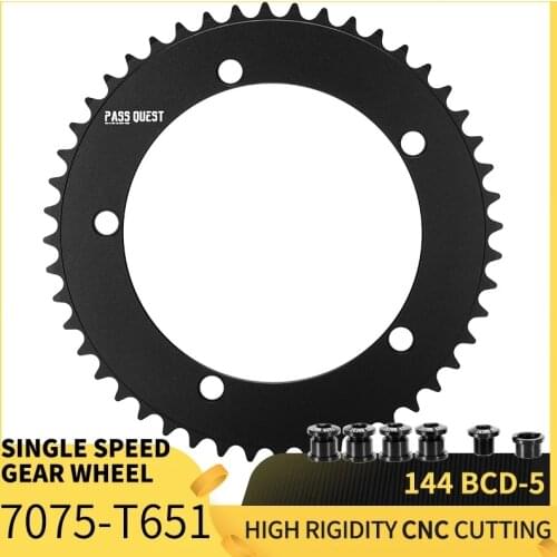PASS QUEST Fixie Bike144BCD Single speed bicycles fixed gear bicycles 46 47 48 49 50 51 52 53 54 55 56 57 58T sprocket