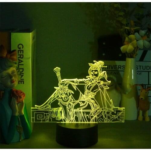 Hot Game 3D Night Light League of Legends for Bedroom Decor LED Light Bedside Night Lamps Kids Gift Art Game Character