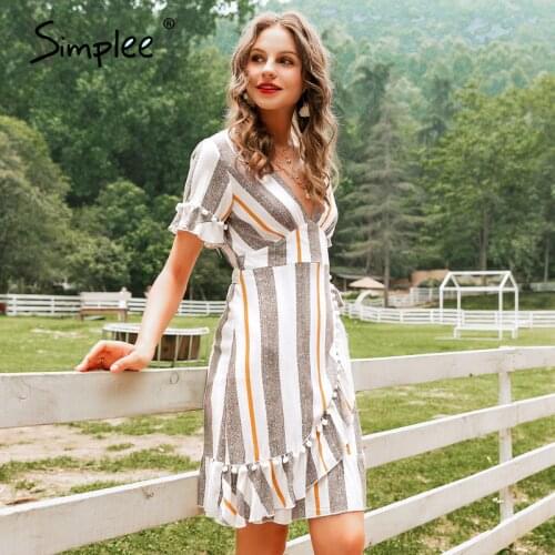 Летние платья с запахом SIMPLEE China At AliExpress