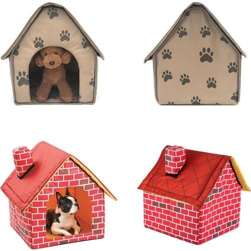 Foldable Pet Dog House Bed Small Footprint Pet Tent Cat Kennel Indoor And Outdoor Portable Travel Convenient Supplies Pet Nest