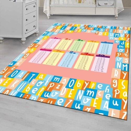 Multiplication Table 3 Patterned Carpet ,Non Slip Floor Carpet,Teens Carpet,Kids Carpet,Turkish Rug