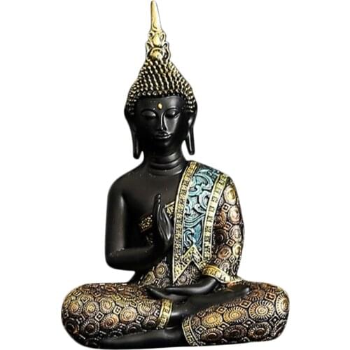 Thai Buddha Meditating Statue Figurine Sculpture Ornaments for Home Office