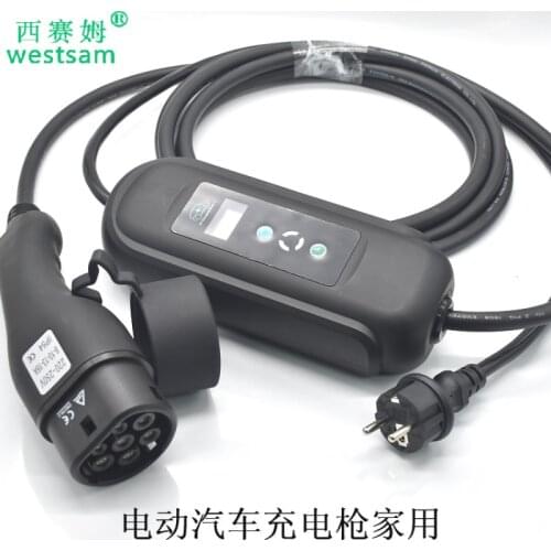 Iec62196 Mode 2 New Energy Electric Vehicle Charging Gun Household Lightning Adjustable Charging Car accessories