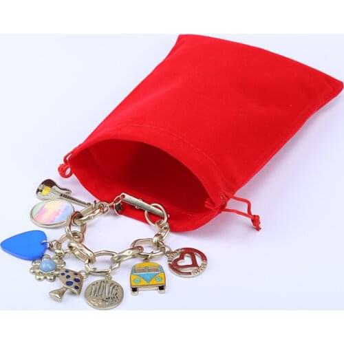 10Pcs Wholesale Black Flannel Bag For Charm Ring Earring Bag Women Jewelry Black Bags Outer Packaging Christmas Gift Bags