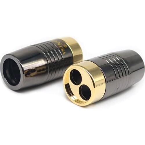 4pcs YIVI DIY HIFI System Solid Steel Speaker Video Audio Cable Power Wire Y Pants Boots coaxial 16mm to 2*8.5mm y splitter