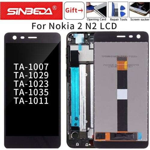 5.0" Original LCD With Frame For NOKIA 2 LCD Display Touch Screen Digitizer Replacement Free Tools 100% Tested Work perfectly