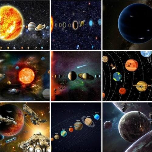 Abstract Universe Solar System Galaxy Space Nebula Wall Art Canvas Painting Posters and Prints Wall Pictures for Room Decoration