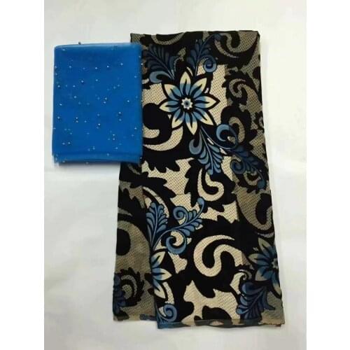 Velvet fabric silk dress african lace fabric 2020 high quality tissu dentelle french lace with beads sewing materials 5+2yard