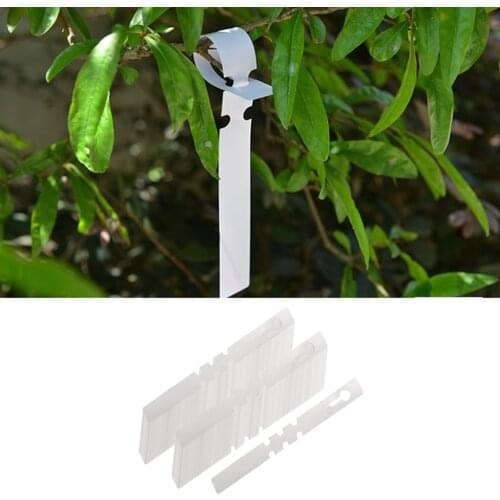 100 Pcs White Plastic Plant Tree Tags Nursery Garden Lables 2x20cm Wrap Around ing Tags Nursery Garden Stakes