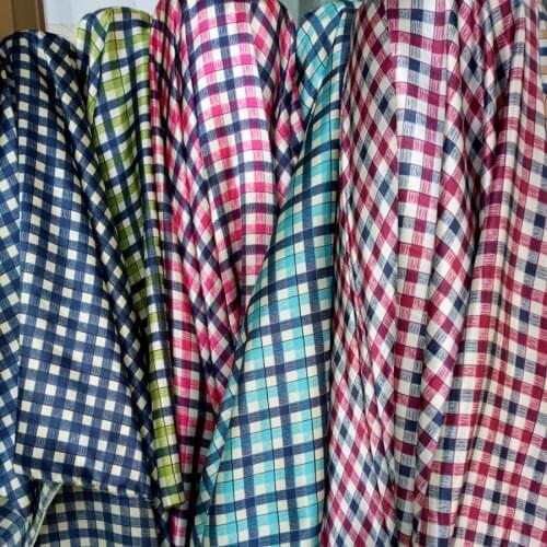 Tissue Satin fabric Glossy Tilda DIY Satin Fabric check Polyester printed Satin Charmeuse Fabrics 1 Meter