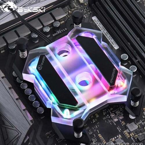 Bykski CPU-XPH-T8-M,AMD CPU Water Block For AMD Ryzen3/5/7 X470/AM/FM Series,Processor Cooler Support 12V RGB/5V A-RGB/SYNC