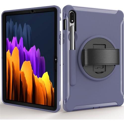 Case For Samsung Galaxy Tab S7 11inch T870 T875 Tablet Cover Skin 360 Rotarion Hand Grip Full Body Protective Shell
