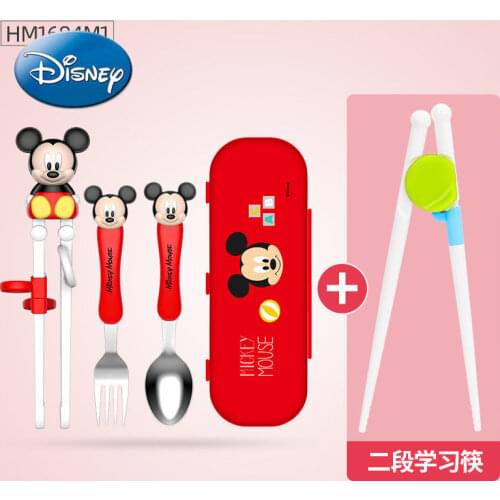 Disney Mickey Mouse Minnie Children Chopsticks Food Supplement Practice Training Chopsticks Eco Friendly
