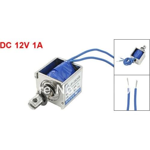 JF-0826B Push Action Type Open Frame Electric Linear Solenoid Electromagnet 1A 12V DC