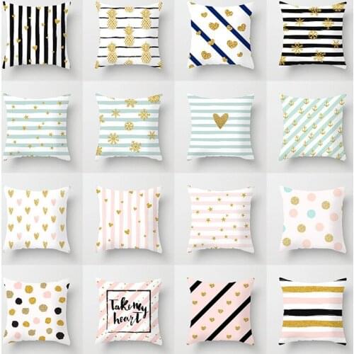 Ins Geometric Love Heart Cushion Cover Valentine Day Gift For Couples Throw Pillow Case Office Sofa Bed Home Decor Pillowcases