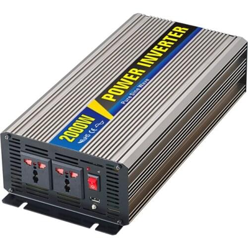 2000W Off Grid Inverter, Surge Power 4000W 12V/24VDC to 110V/220VAC Pure Sine Wave Inverter for Wiind or Solar Power System