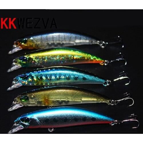 KKWEZVA laser Mini lures wobblers 6.5cm 4g Hard Bait Minnow Crank fishing lure With Magnet Bass Fresh 10# hooks 5 colors
