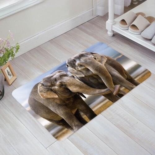 Elephant Grassland Doormats Anti-slip Carpet Rug Bathroom Entrance Outdoor Floor Mat Home Decor