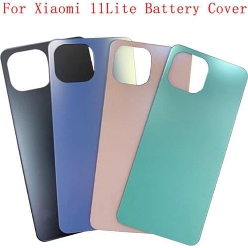Battery Cover Rear Door Back Case Housing For Xiaomi Mi 11 Lite Battery Cover with Logo Replacement Parts
