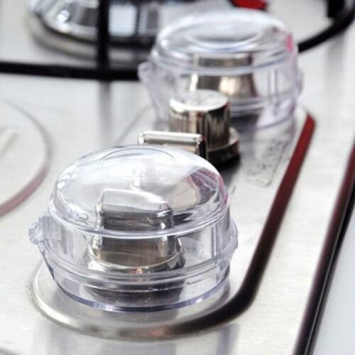 HUYU Kids Baby Gas Stove Switch Cover Locks Child Proof Oven Cooker Knob Transparent Sleeve Children Safety Care Home Kitchen