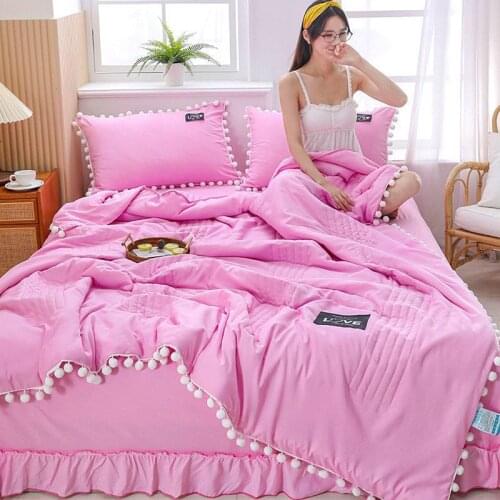 Summer Washed Quilt Air-conditioning Soft Thin Blanket For Newborn Towel Muslin Swaddles Sofa Blanket Breastfeeding Cover