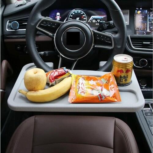 Multifunctional car laptop bracket steering wheel tray table food cup holder car card table computer desk car interior