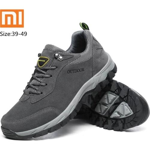 Xiaomi Men Boots Winter Outdoor Non-slip Mens Hiking Shoes Plug Size 39-49 Rubber Casual Sneakers Mens Winter Work Ankle Boots
