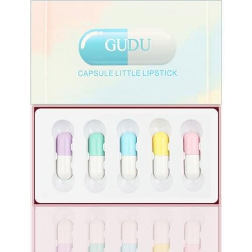 5 Colors Cute Mini Matte Lipstick Set for Lips Makeup Long Lasting Waterproof Mate Tint Lip Kit Lip Gloss Cosmetics