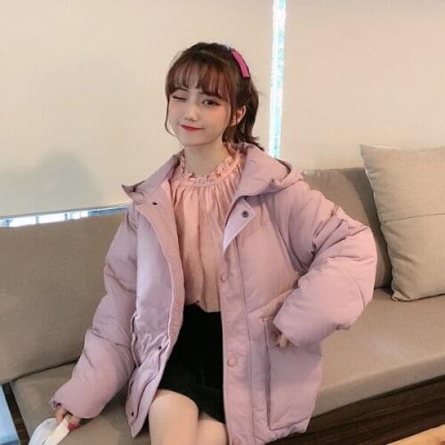 Hooded Parka Women 2020 New Korean Style Thick Warm Winter Coat Female Ladies Down Jacket Cotton Padded Pockets Outwear Clothes