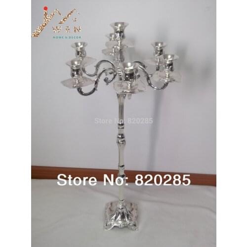 Unique/fashion candelabra, 83cm height 7-lights silver finish candle holder, party or events use floor candlesticks