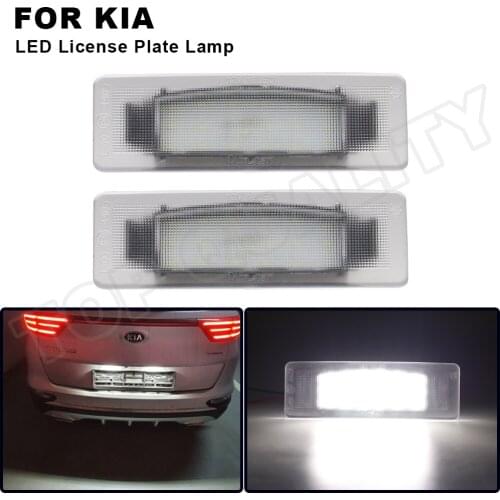 2Pcs For Kia Sportage 2011 2012 2013 2014 2015 2016 2017 2018 2019 2020 LED License Number Plate Light Error Free Lamps