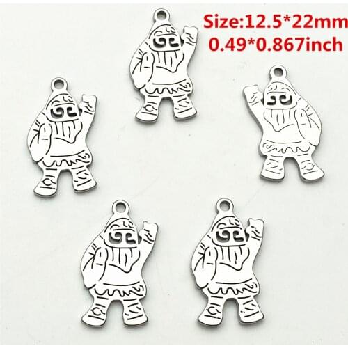 Christmas elk Mixed Snowflake Charms Big Tree Connector 5/10pcs Stainless Steel Fit Jewel Connectors Handmade Diy Jewelry Make
