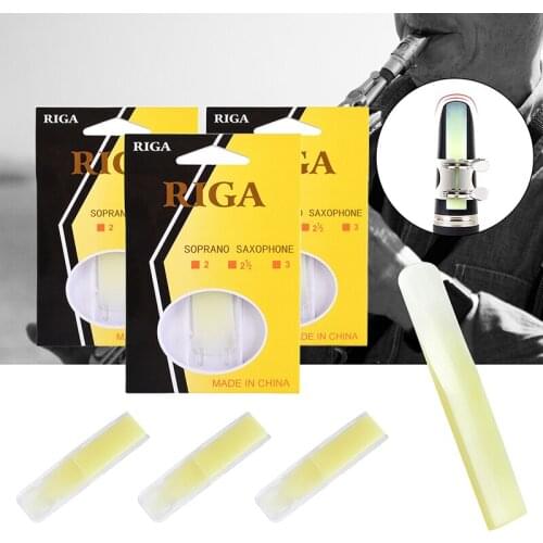 Durable Soprano Saxophone Resin Reed Reusable Sax Reed Practical Instrument Accessories Suitable for Beginner Student MC889