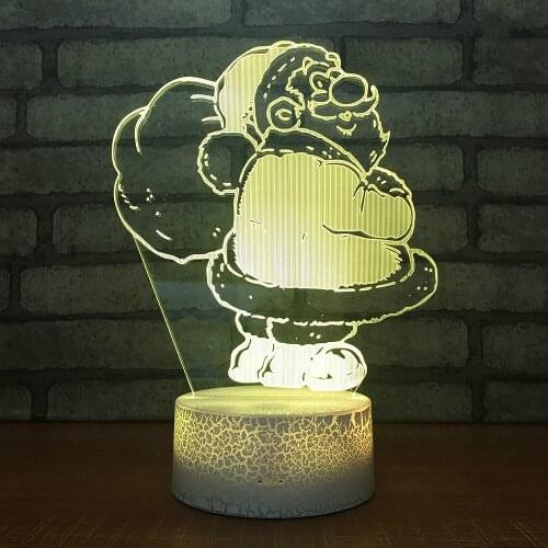 Manufacturers Wholesale Santa Claus Nightlight Creative Novelty Christmas Gifts Table 3d Lamp Led Night Light