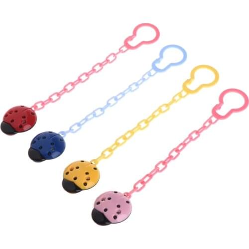 Pacifier Clip Chain Cute Toddler Baby Ladybug Dummy Pacifier Clip Chain Holder Soother Nipple Strap
