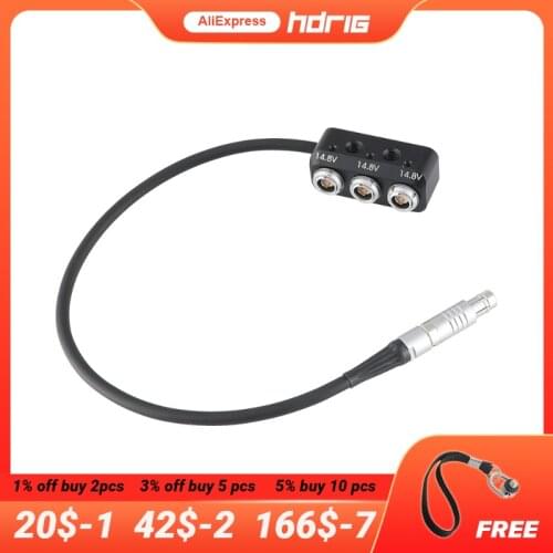 HDRiG RS 3pin Power Splitter 1 to 3 With 1/4"-20 Screw Threads Holes Mount For Camera Cage Rig Camera Accessories 2020 New