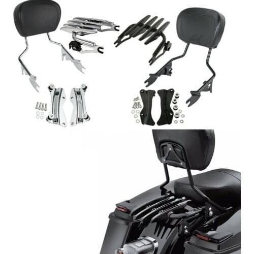 Motorcycle Detachable 4 Point Docking Luggage Rack Sissy Bar Backrest For Harley FLHXS 2014-2018