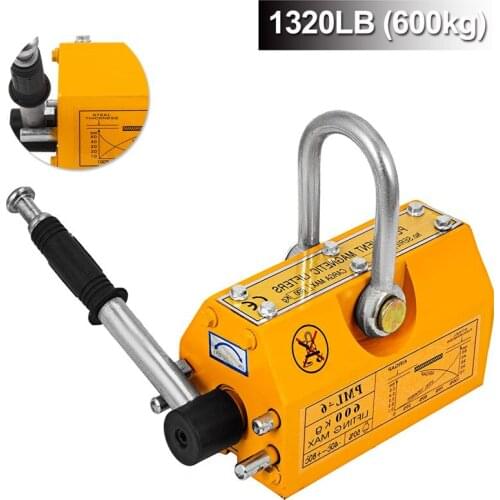 600KG Steel Permanent Magnetic Lifter Heavy Duty Crane Hoist Lifting Magnet Lifter for lifting and transporting Hoist Shop Crane